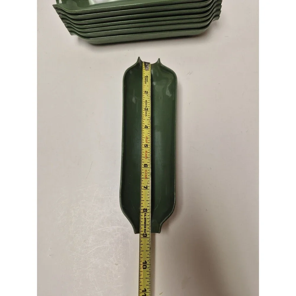 Vintage Corn on the cob Trays Green 8 pcs